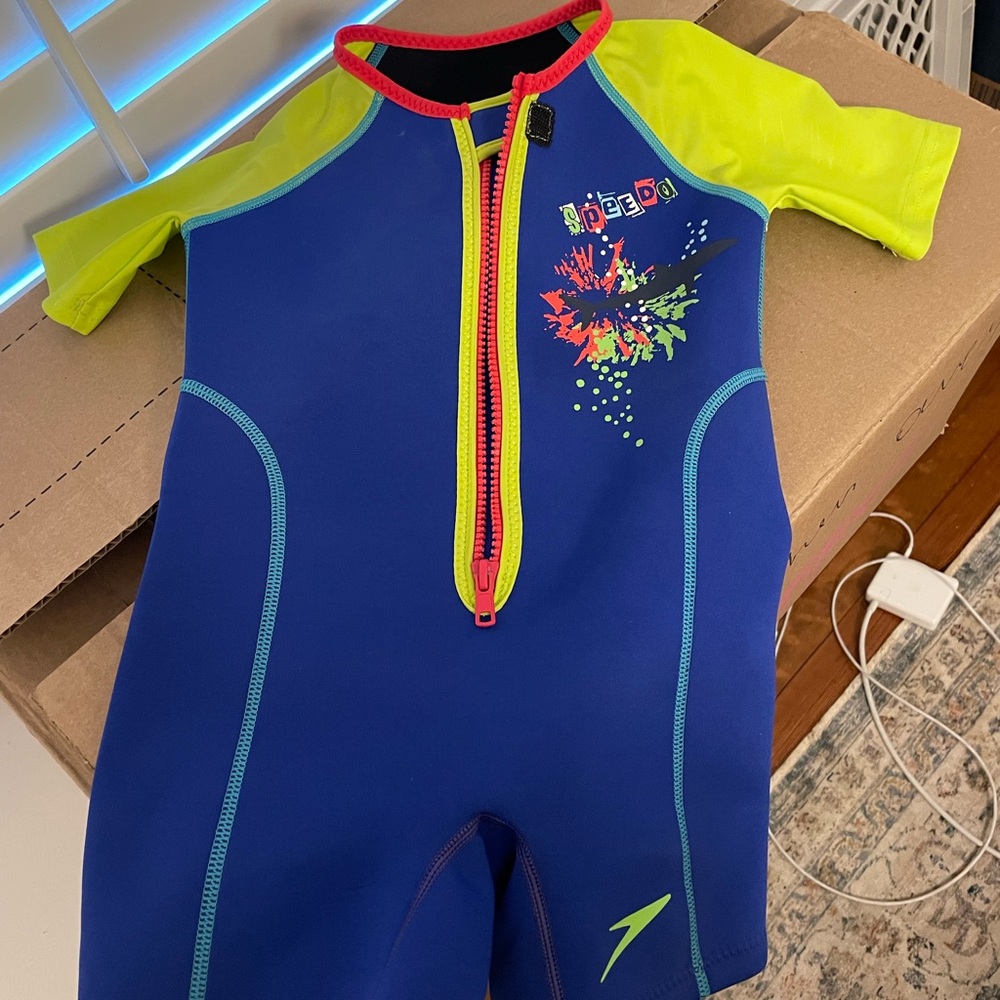 Speedo Kids wetsuit - Blue and Yellow